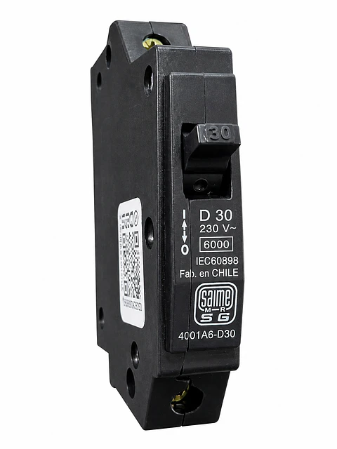 INTERRUPTOR AUTOMATICO 4001/A6 1X30A D NEGRO SAIME