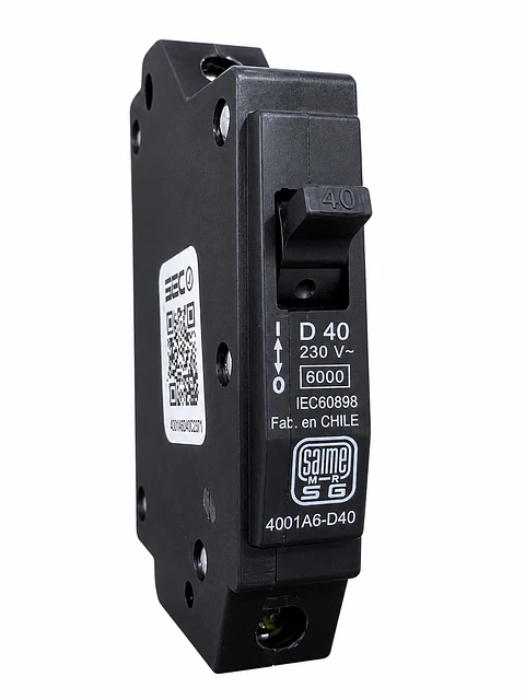 INTERRUPTOR AUTOMATICO 4001/A6 1X40A D NEGRO SAIME