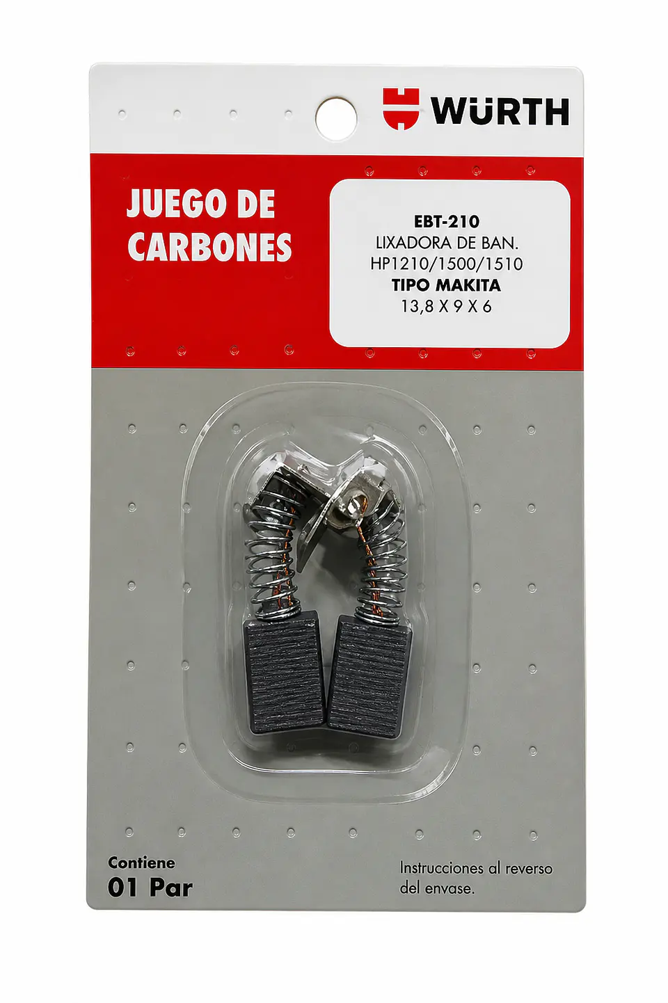JUEGO DE CARBONES TIPO MAKITA 13,8X9X6MM WURTH 1