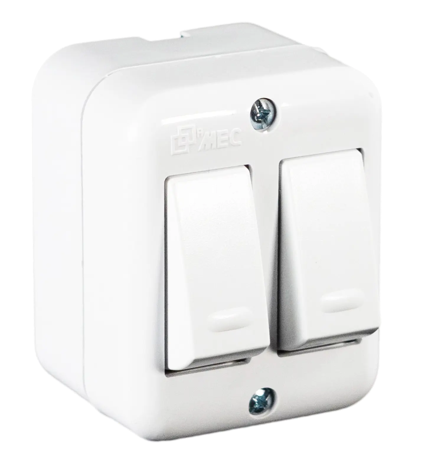 INTERRUPTOR SOBREPUESTO DOBLE 9/15  10A-250V MEC BLANCO 1