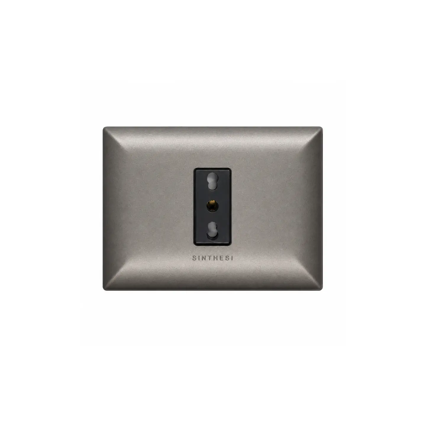 ENCHUFE SIMPLE EMBUTIDO ARMADO 10/16A SINTHESI S17 GRAFITO-NOIR  1