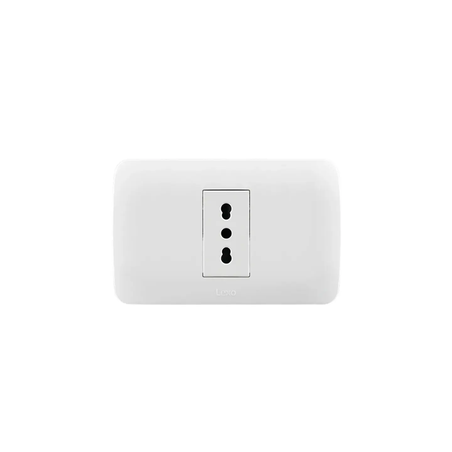 ENCHUFE SIMPLE EMBUTIDO ARMADO 10/16A LEXO LINEA NATIVA BLANCA 1