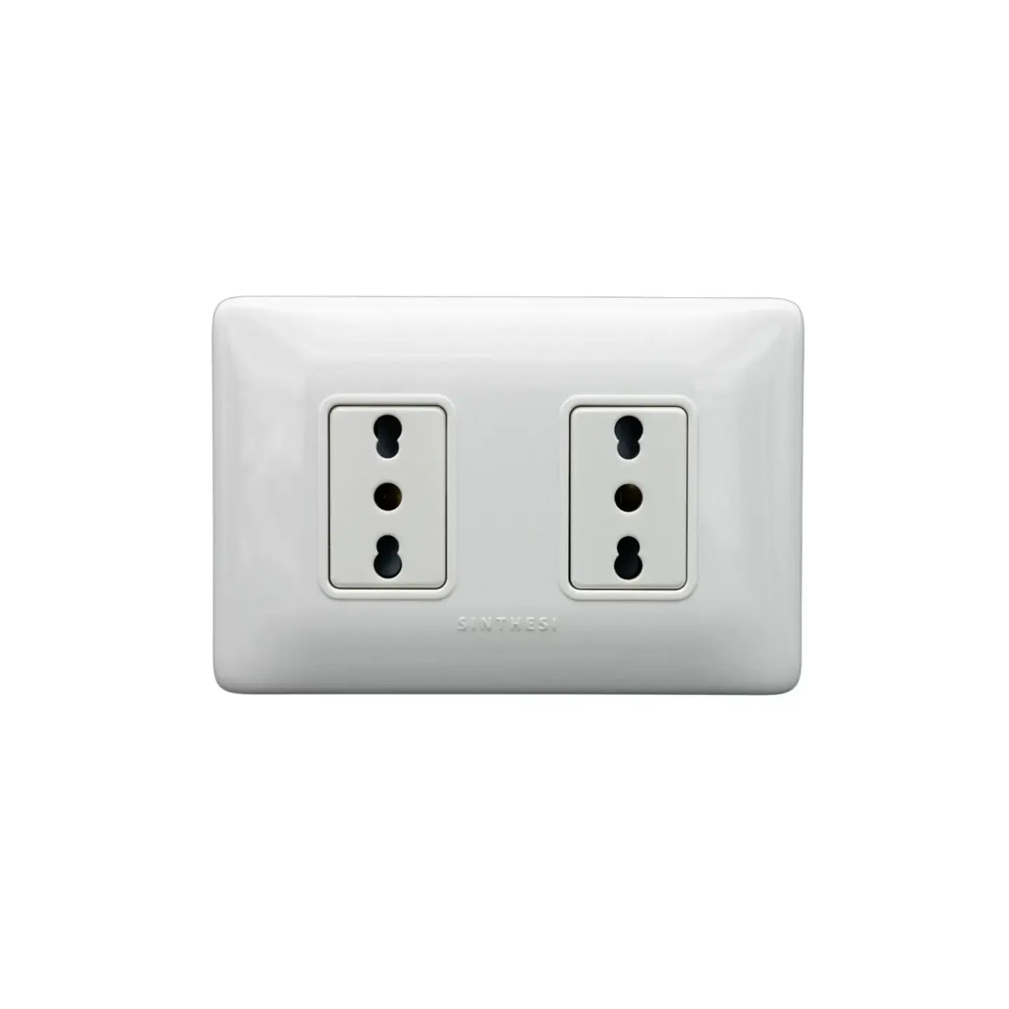 ENCHUFE SIMPLE EMBUTIDO ARMADO 10/16A SINTHESI S12 BLANCO 1