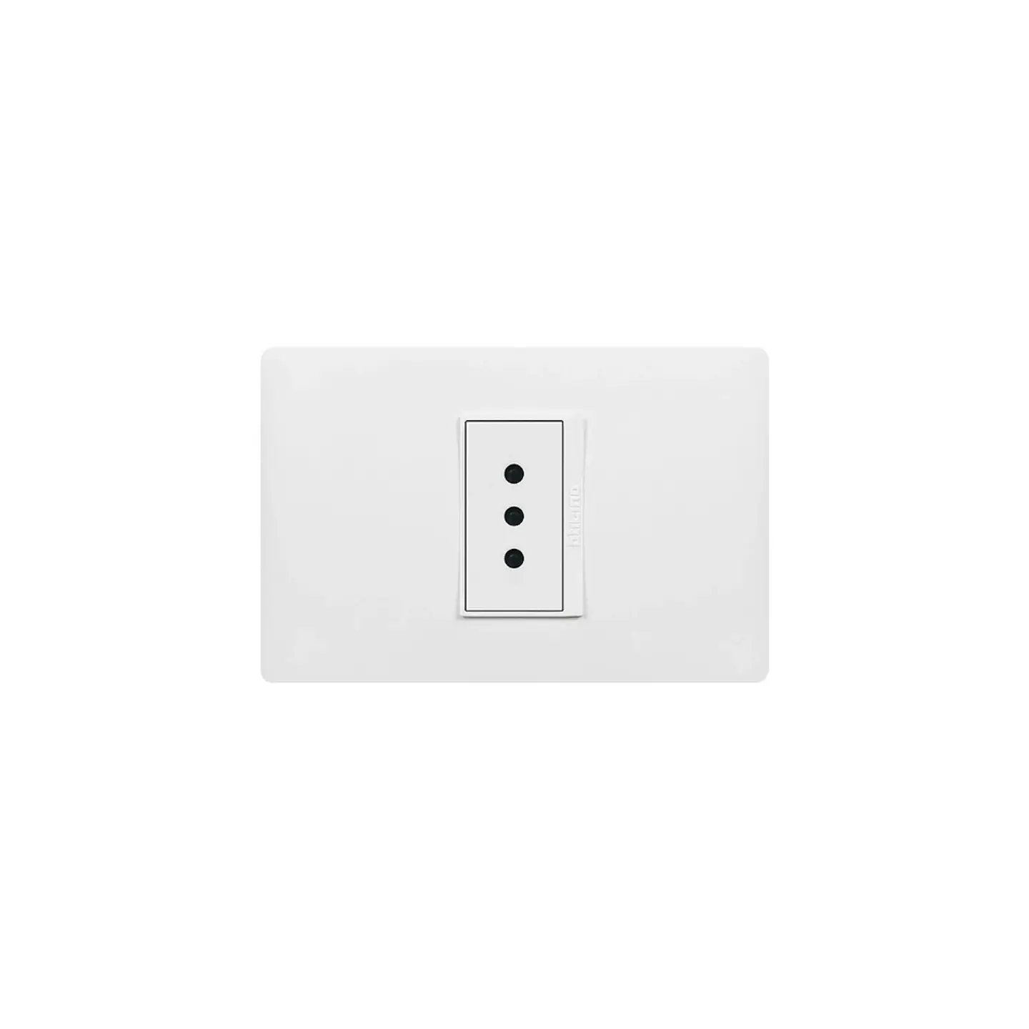 ENCHUFE SIMPLE EMBUTIDO ARMADO 10A LUZICA BLANCO 1