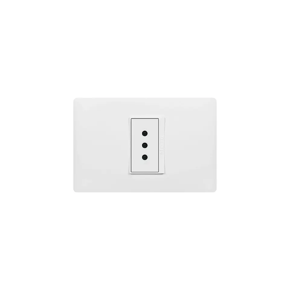 ENCHUFE SIMPLE EMBUTIDO ARMADO 10A LUZICA BLANCO 1