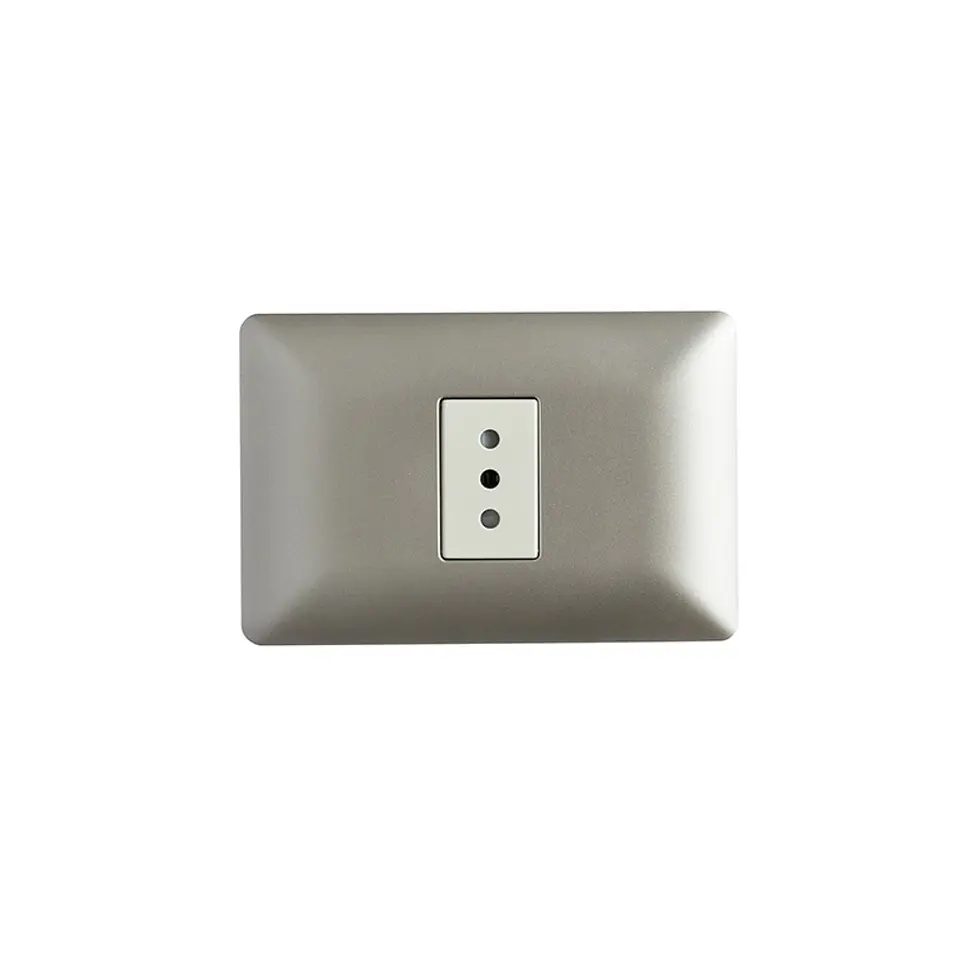ENCHUFE SIMPLE EMBUTIDO ARMADO 10A STANFORD CHAMPAGNE 1