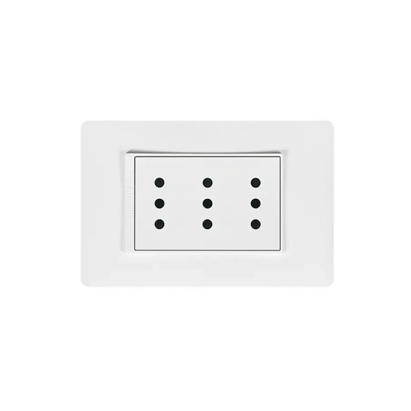 ENCHUFE TRIPLE EMBUTIDO ARMADO 10A LUZICA BLANCO 1