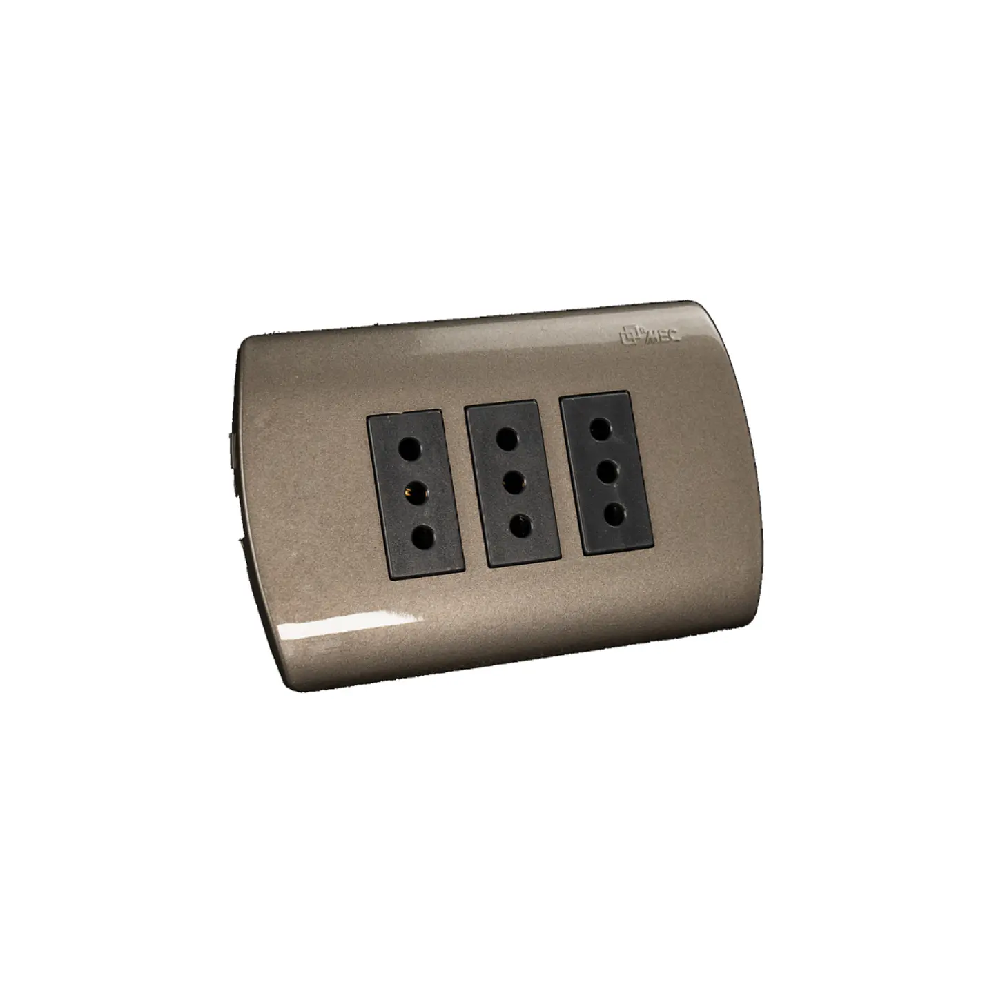 ENCHUFE TRIPLE EMB. ARMADO 10A MEC GRAFITO-NOIR 1