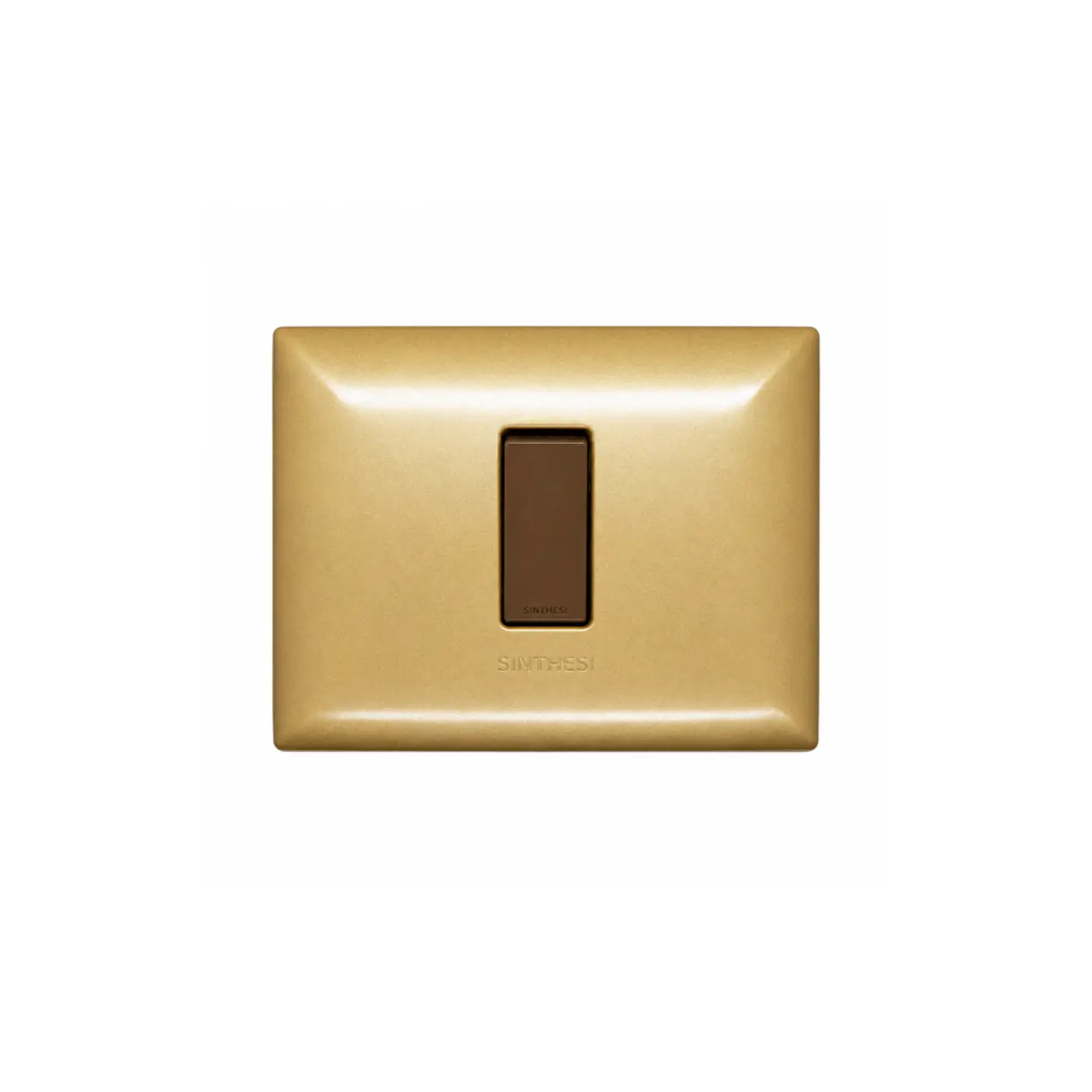 INTERRUPTOR SIMPLE 9/24 EMBUTIDO ARMADO SINTHESI S17 BRONCE-CAFE 1