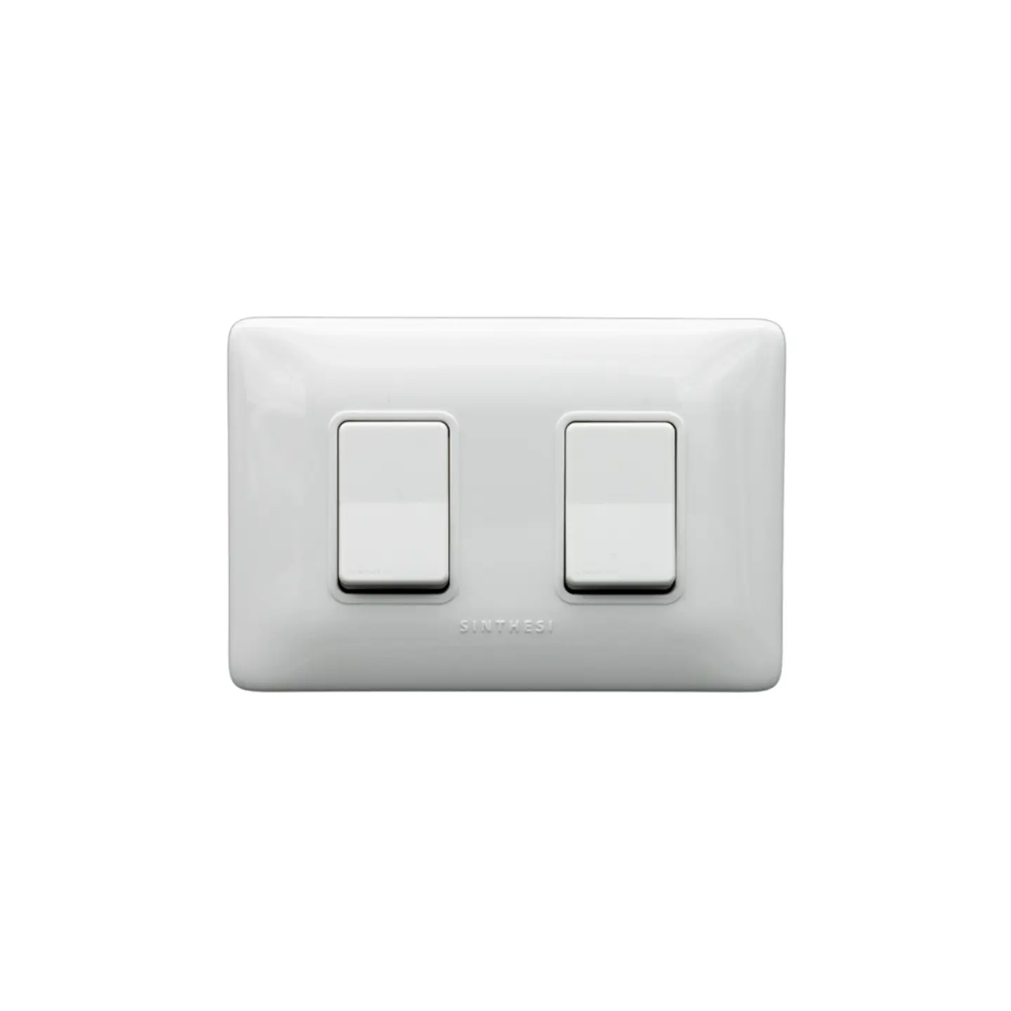 INTERRUPTOR DOBLE 9/15 EMBUTIDO ARMADO SINTHESI S12 BLANCO 1