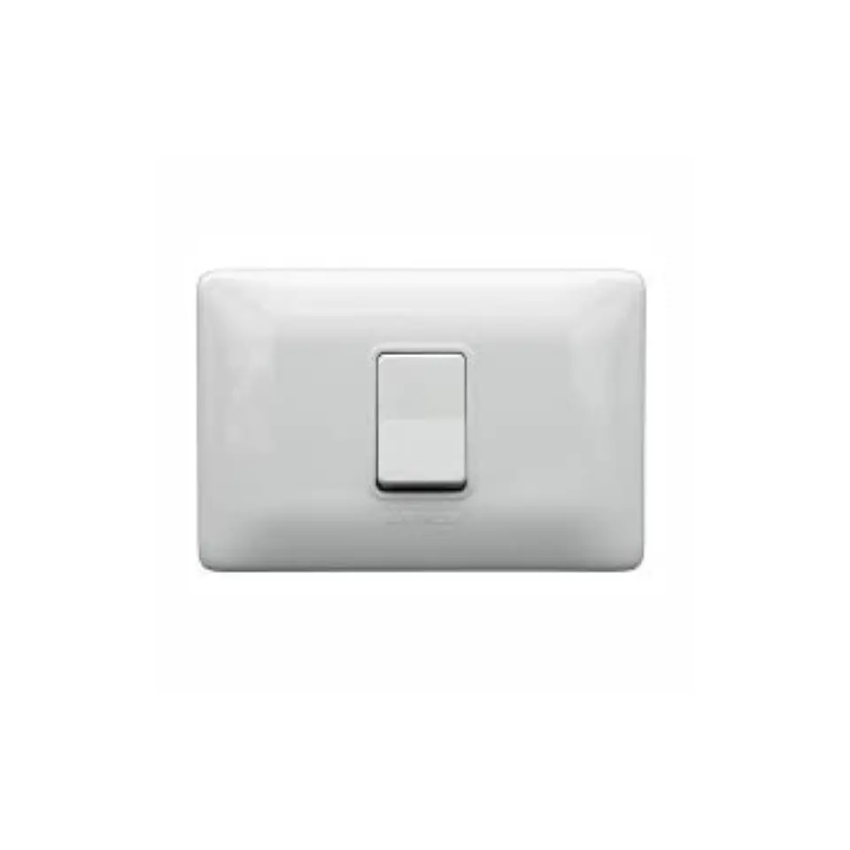 INTERRUPTOR SIMPLE 9/12 EMBUTIDO ARMADO SINTHESI S12 BLANCO 1