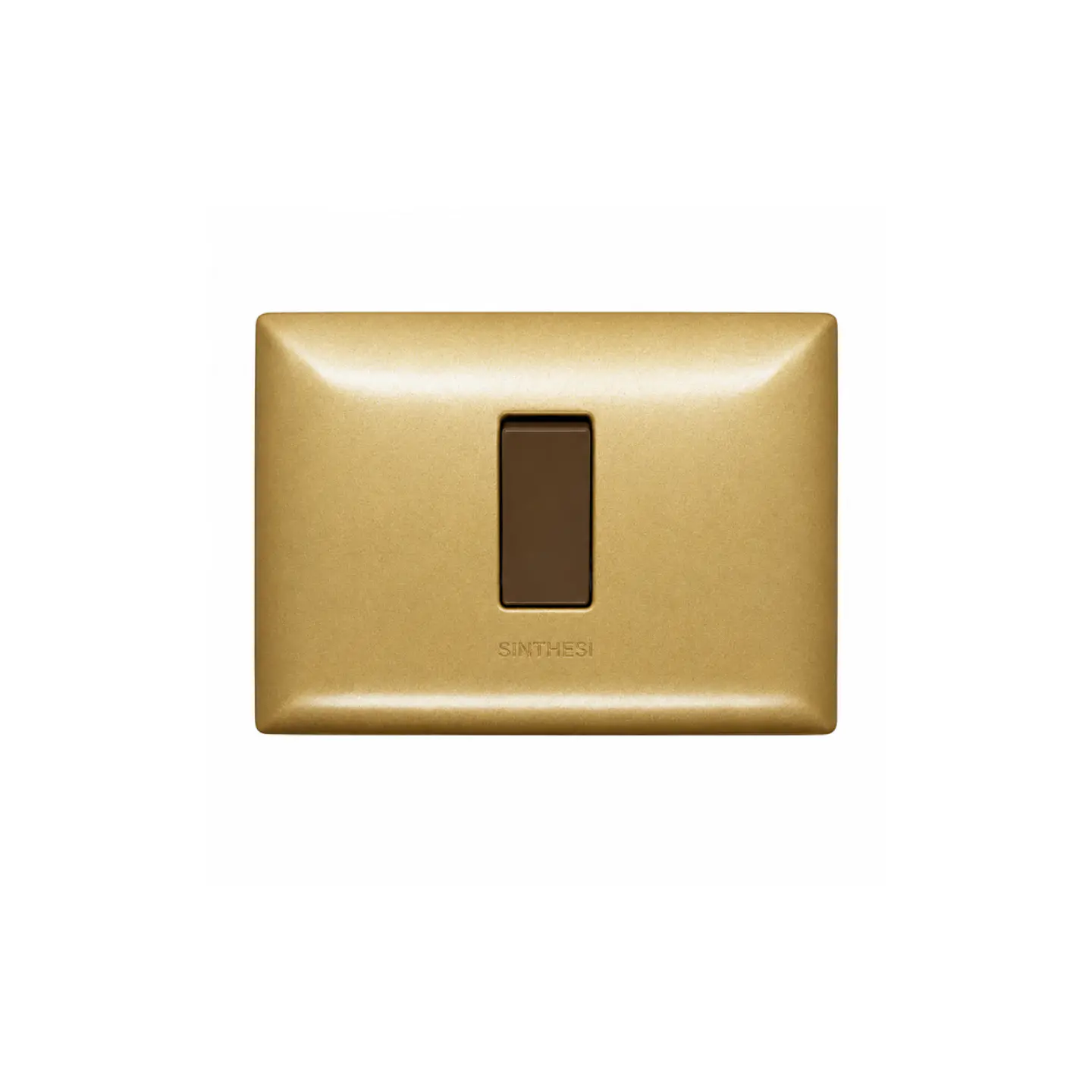 INTERRUPTOR SIMPLE 9/12 EMBUTIDO ARMADO SINTHESI S17 BRONCE-CAFE 1