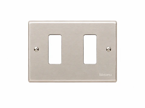PLACA DOBLE METALICA MAGIC BTICINO