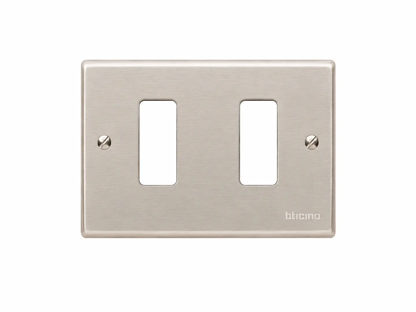 PLACA DOBLE METALICA MAGIC BTICINO 1