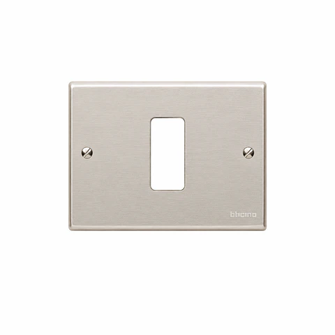 PLACA SIMPLE METALICA MAGIC BTICINO 