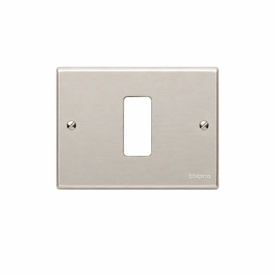 PLACA SIMPLE METALICA MAGIC BTICINO  1