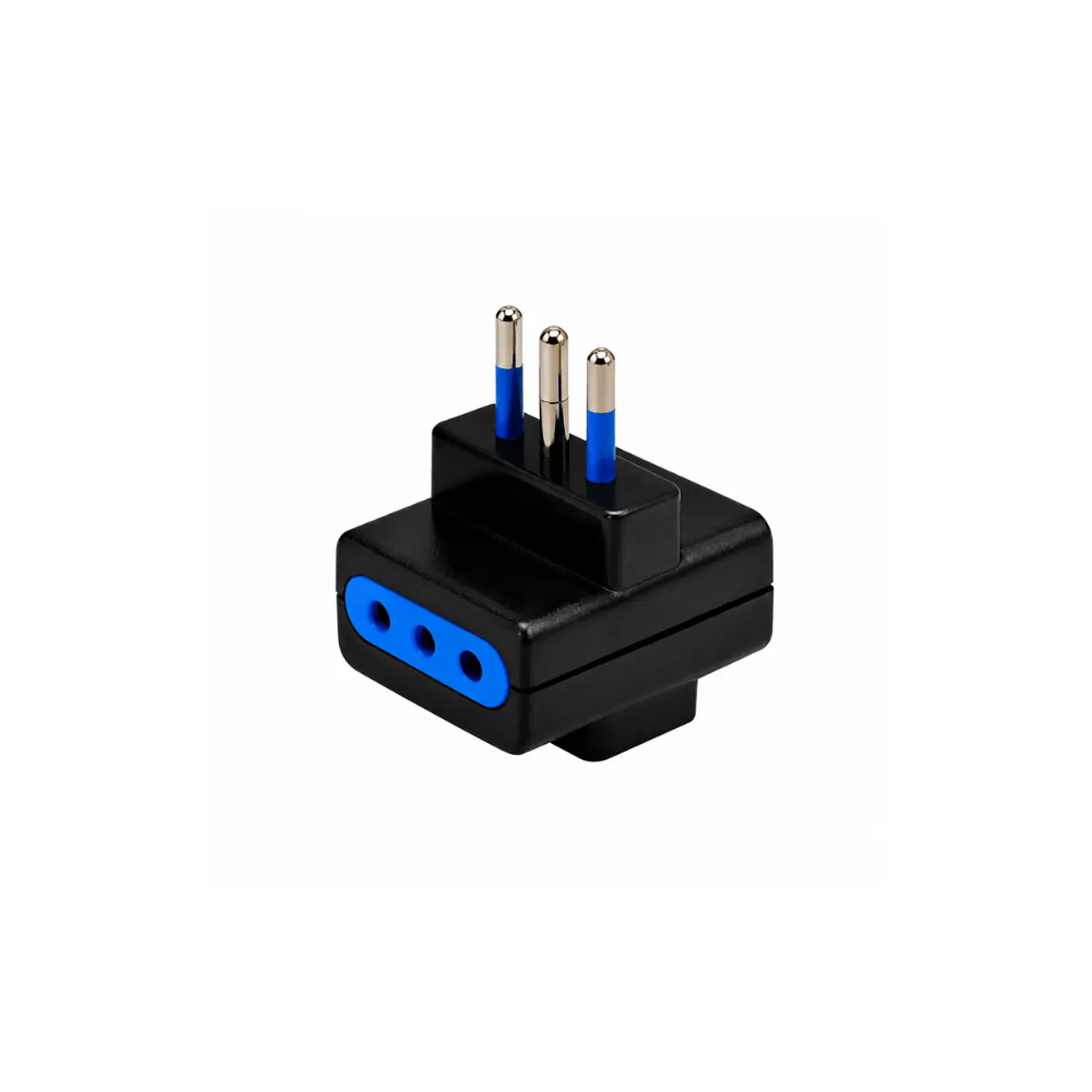 ENCHUFE MACHO TRIPLE 2P+T 10A (1500W MAX.) NEGRO EKOLINE 1