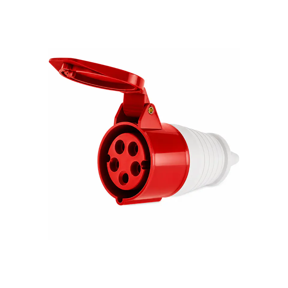 ENCHUFE HEMBRA INDUSTRIAL VOLANTE 32A 3P+N+T 380V ENERLUX 5 PUERTOS 1