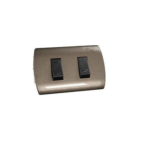 INTERRUPTOR SIMPLE 9/15 EMBUTIDO ARMADO MEC GRAFITO-NOIR