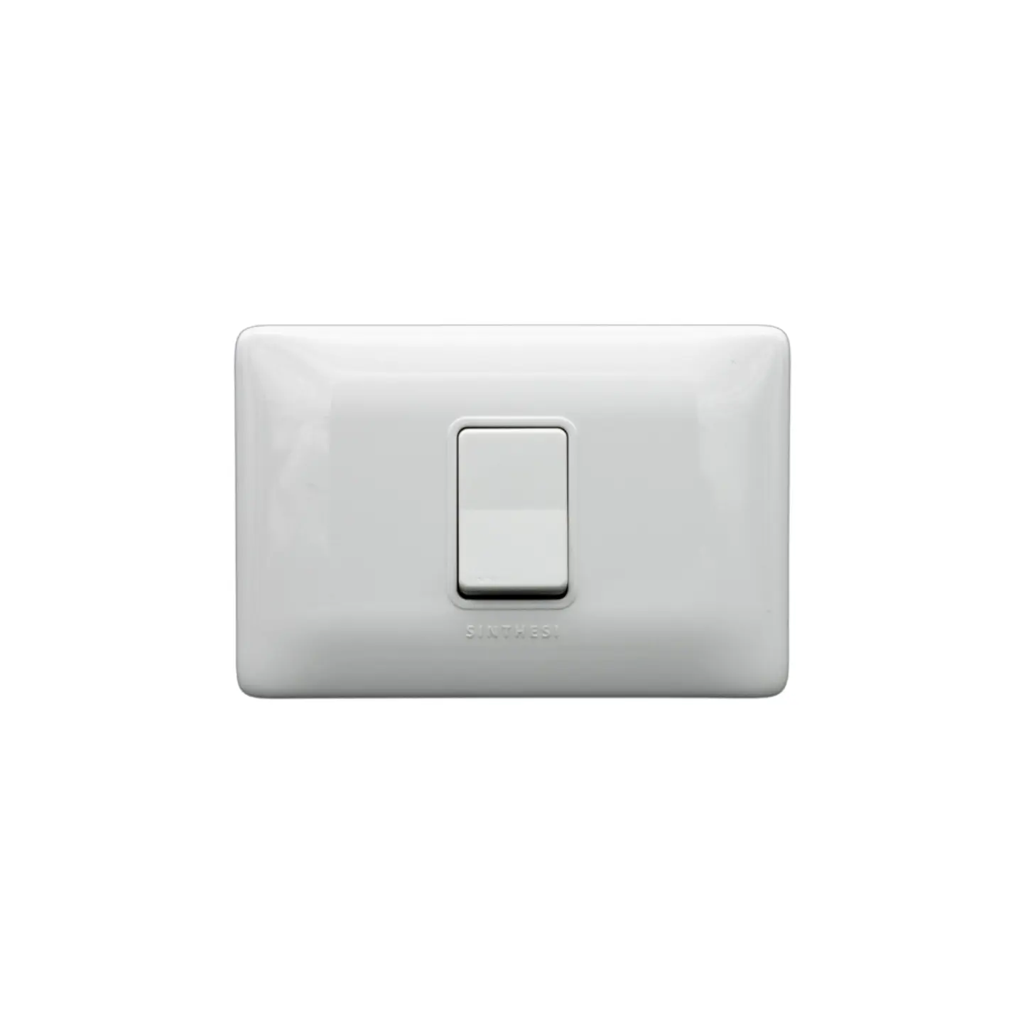 INTERRUPTOR SIMPLE 9/24 EMBUTIDO ARMADO SINTHESI S12 BLANCO 1