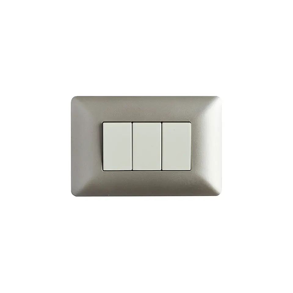 INTERRUPTOR TRIPLE 9/32 EMBUTIDO ARMADO STANFORD CHAMPAGNE 1