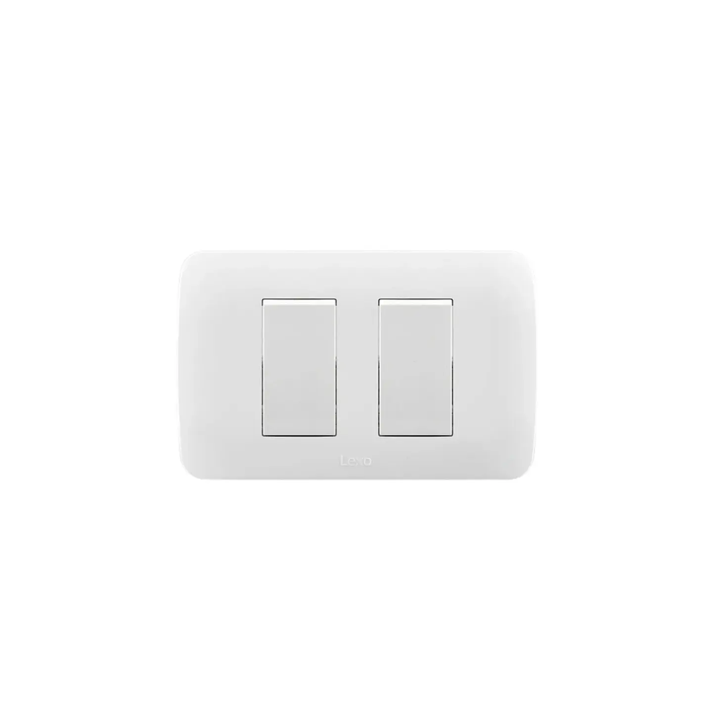INTERRUPTOR DOBLE 9/15 EMBUTIDO ARMADO LEXO LINEA NATIVA BLANCA 1