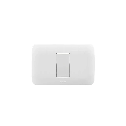 INTERRUPTOR SIMPLE 9/24 EMBUTIDO ARMADO LEXO LINEA NATIVA BLANCA