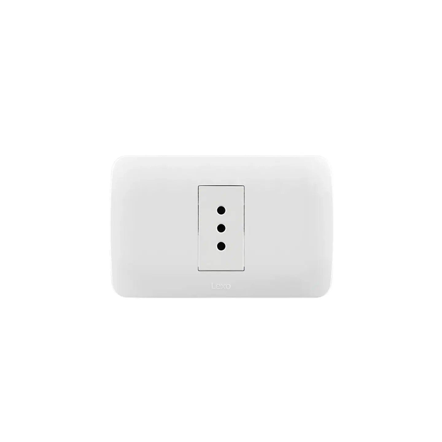 ENCHUFE SIMPLE EMBUTIDO ARMADO 10A LEXO LINEA NATIVA BLANCA 1