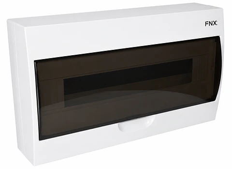 TABLERO SOBREPUESTO 18 MODULOS L/HALOGENO P/TRANSPARENTE FNX