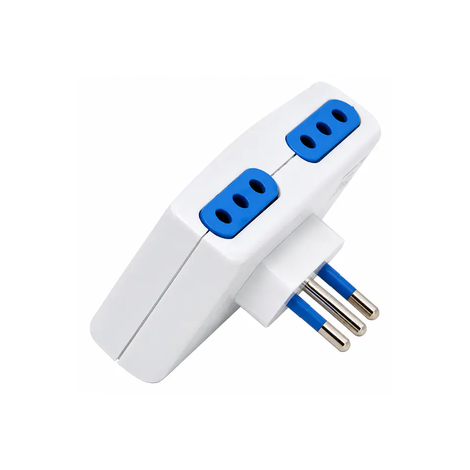 ENCHUFE MACHO CUADRUPLE 2P+T 10A BLANCO D.R.L 1