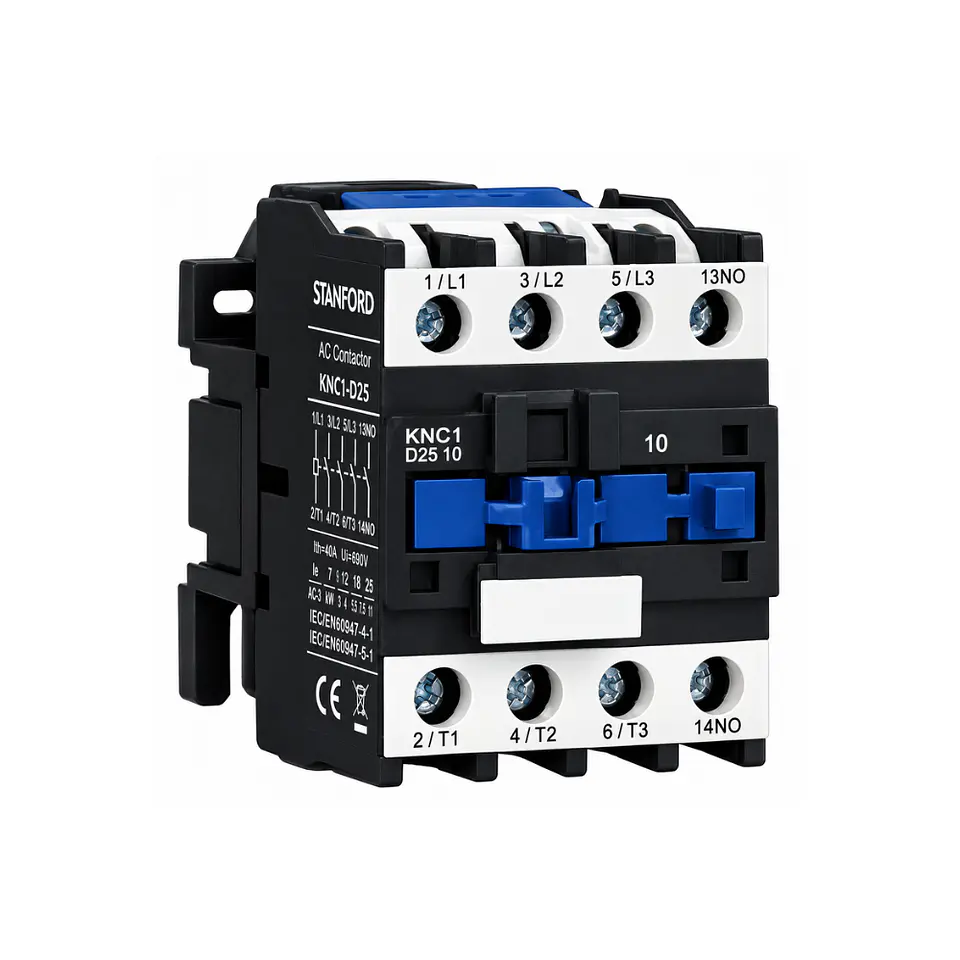 CONTACTOR 25A 1NO IP20 KNC1-D25 STANFORD ELECTRIC 1