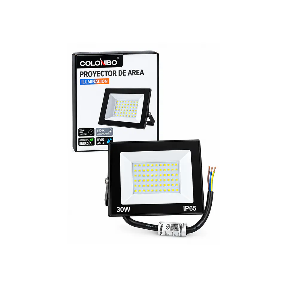 PROYECTOR DE AREA LED 30W 6500K 2700LM IP65 COLOMBO 1