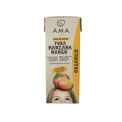 JUGO MANZANA MANGO ORGÁNICO AMA 200 CC.