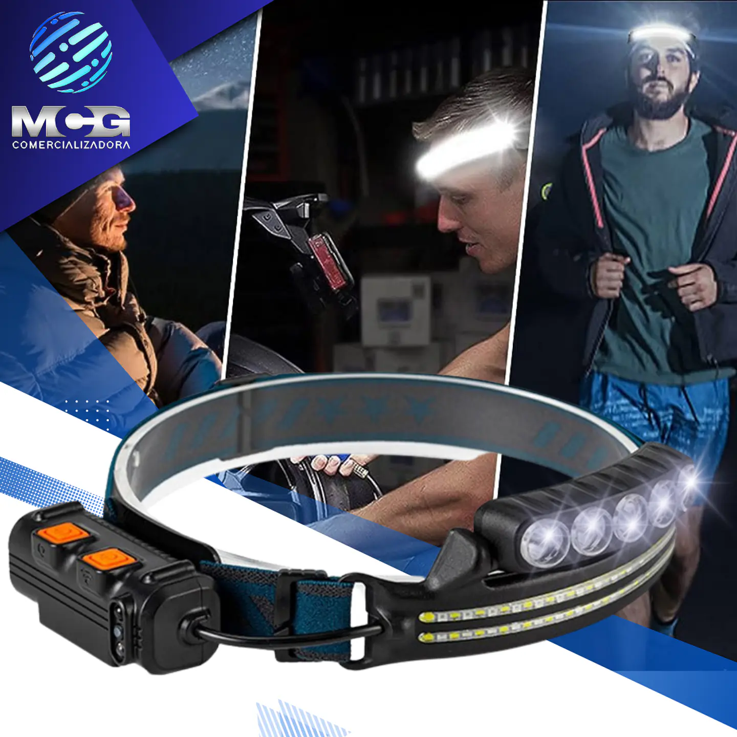 LUZ LED FRONTAL ESTILO CINTILLO 4
