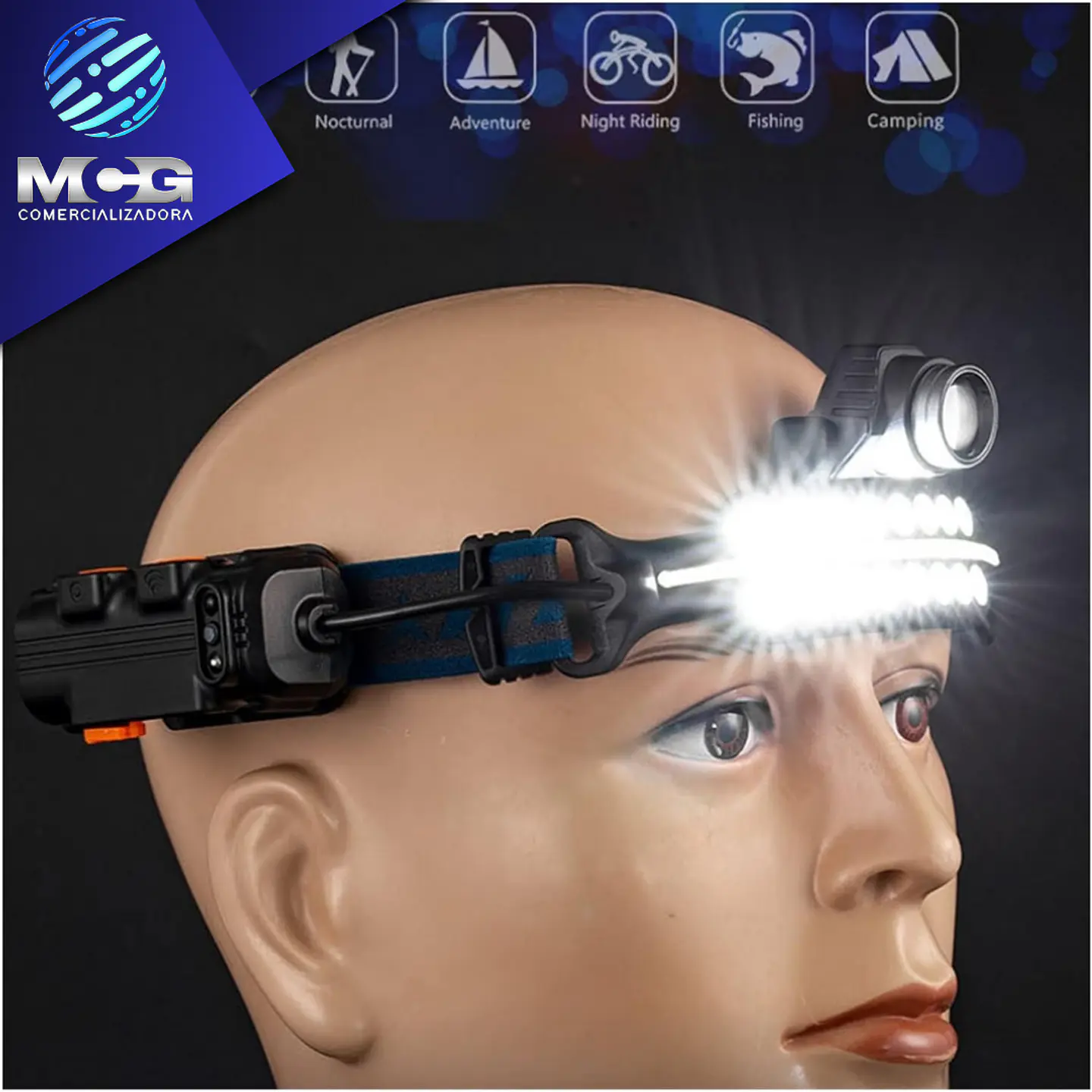 LUZ LED FRONTAL ESTILO CINTILLO 6