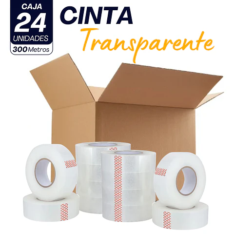Caja 24 Unidades Cinta para Embalar 300 metros