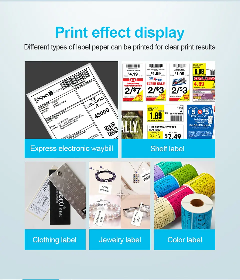 Impresora Térmica De Etiquetas Autoadhesivas Bluetooth /usb  6