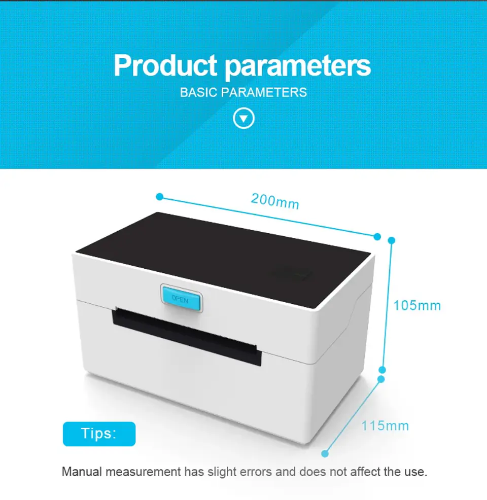 Impresora Térmica De Etiquetas Autoadhesivas Bluetooth /usb  5