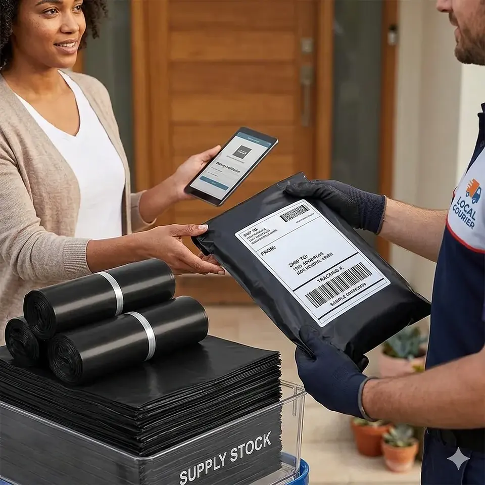 Bolsa Courier Negra  para Embalaje PACK 100 UNIDADES 3