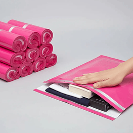 Bolsa Courier "Fucsia"  para Embalaje PACK 100 UNIDADES