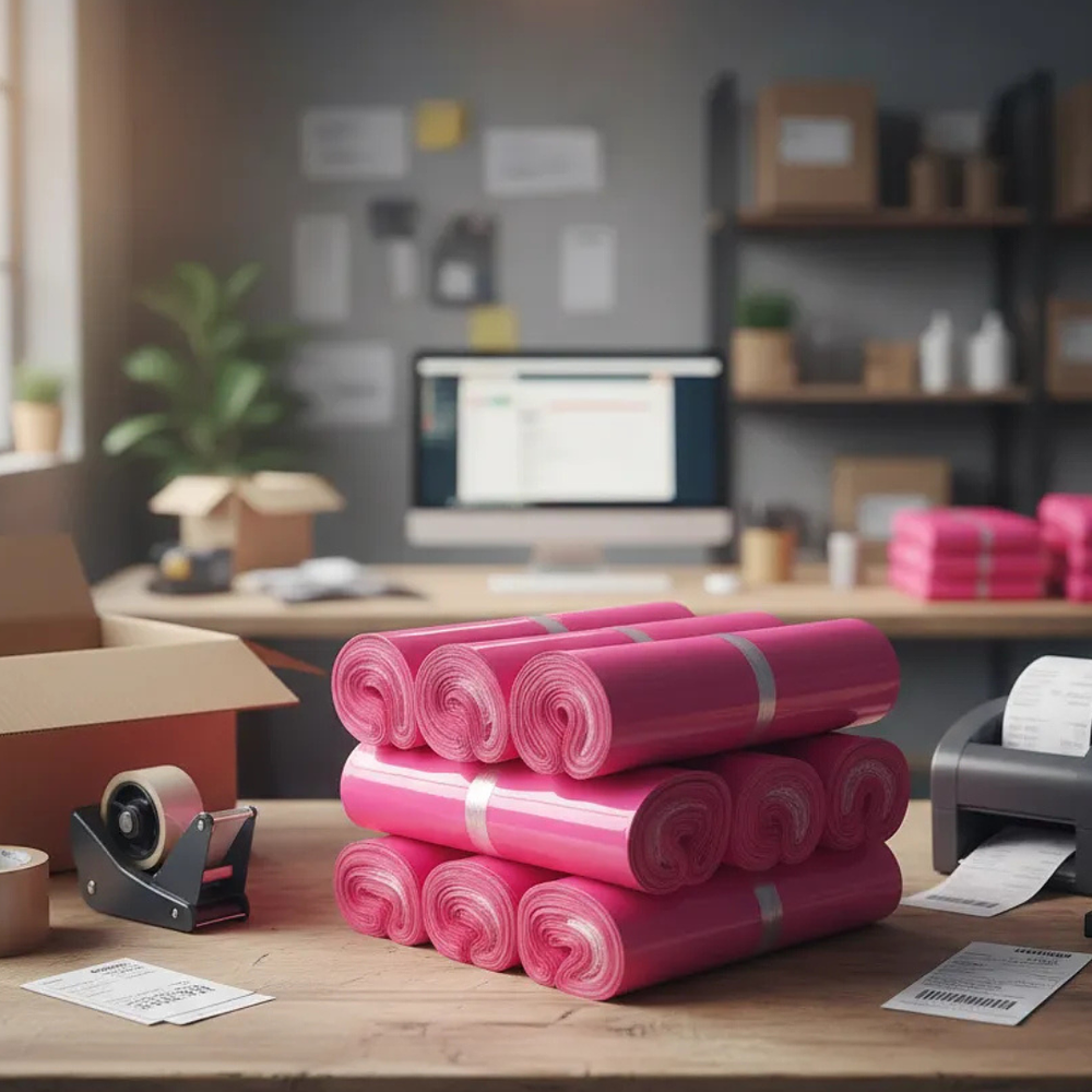 Bolsa Courier "Fucsia"  para Embalaje PACK 100 UNIDADES