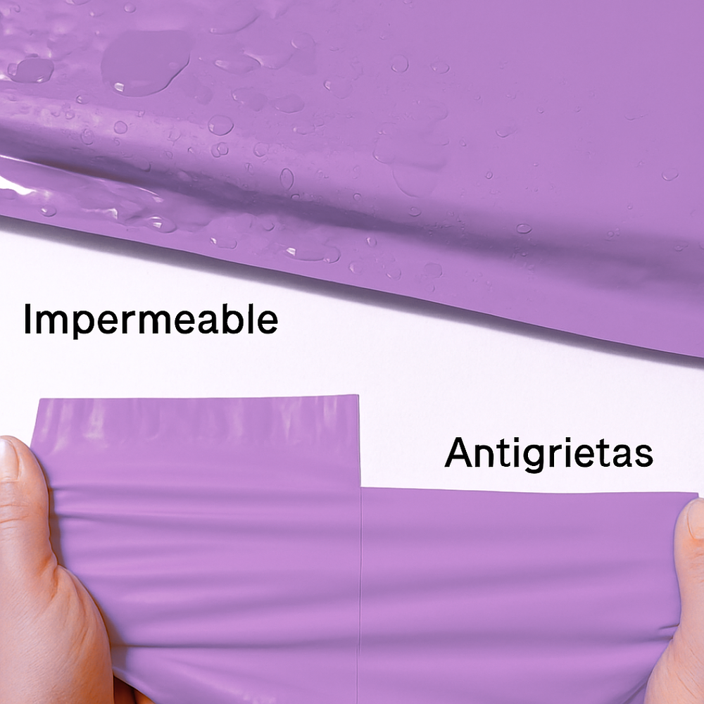 Bolsa Courier "Morado"  para Embalaje PACK 100 UNIDADES