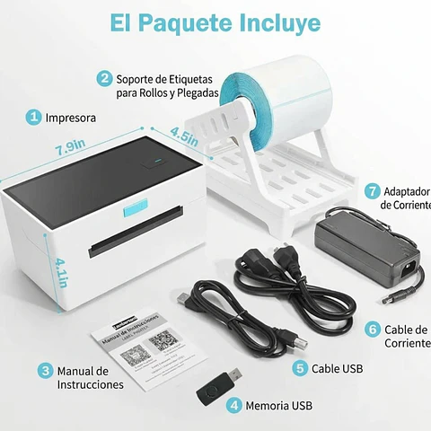 Impresora Térmica De Etiquetas Autoadhesivas Bluetooth /usb 