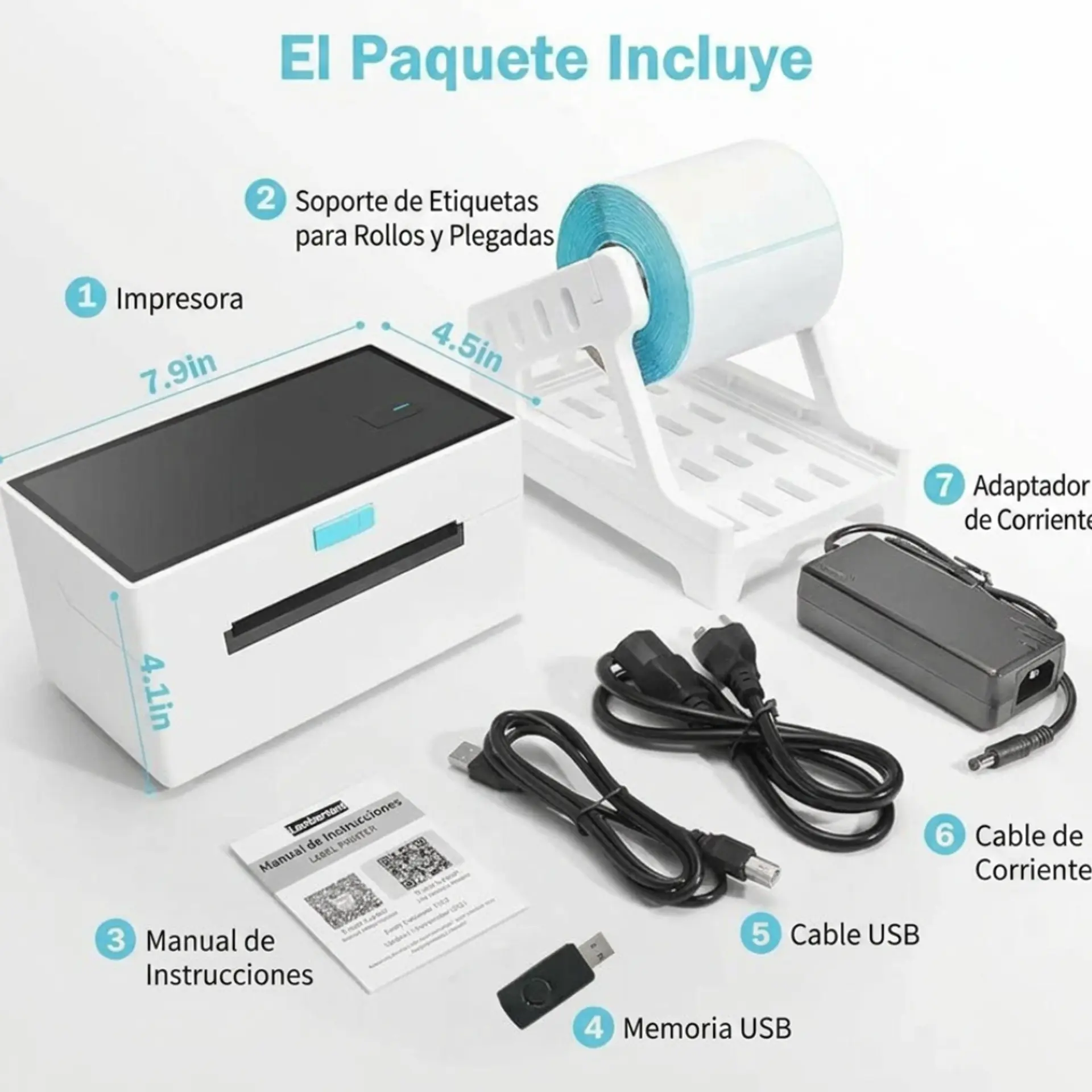 Impresora Térmica De Etiquetas Autoadhesivas Bluetooth /usb  2