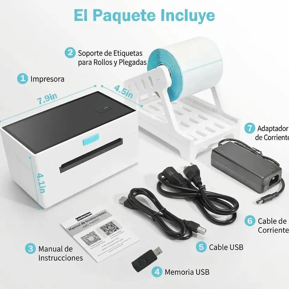 Impresora Térmica De Etiquetas Autoadhesivas Bluetooth /usb  2