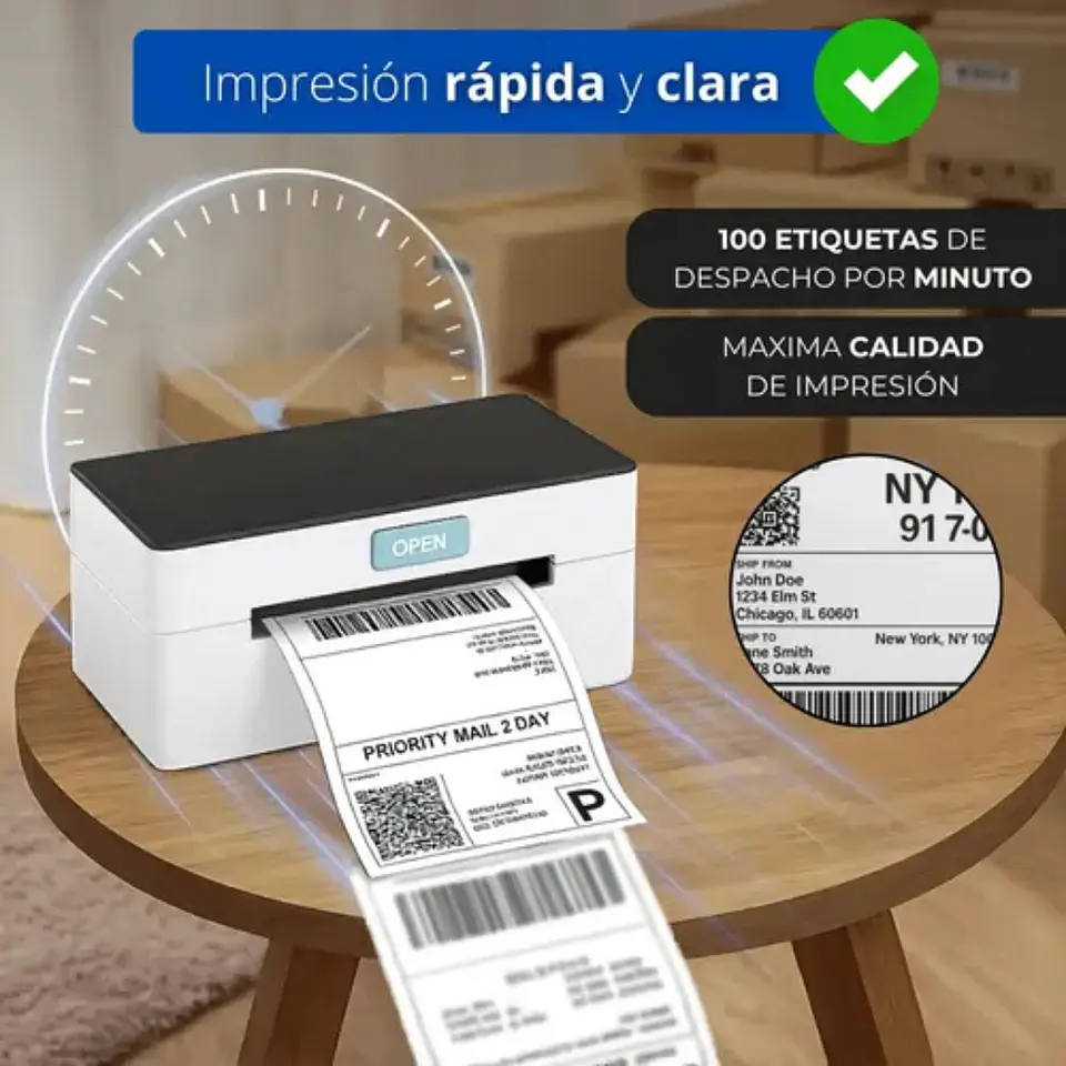 Impresora Térmica De Etiquetas Autoadhesivas Bluetooth /usb  3