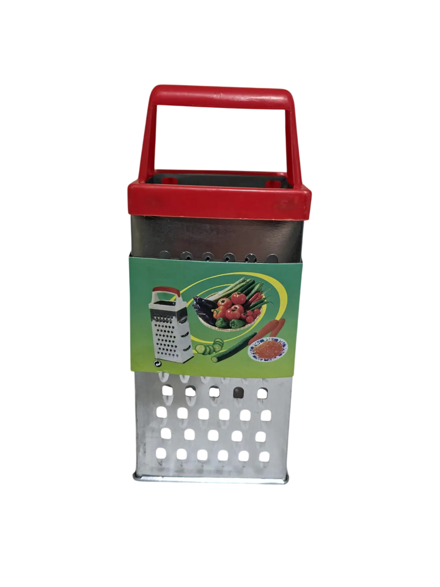 Rallador Manual 4 Caras Acero Cortador Verduras Queso Plateado 1
