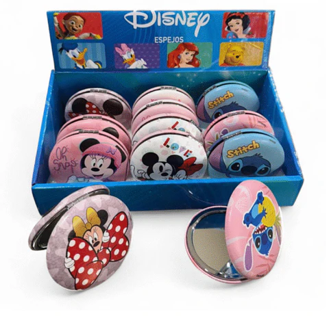 Espejo De Cartera Redondo Simple Disney