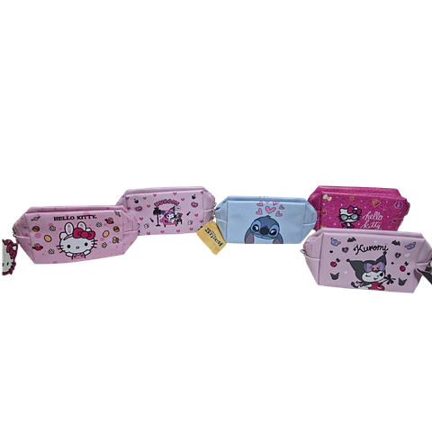 Estuche Cosmetiquero Kuromi / Hello Kitty / Stitch
