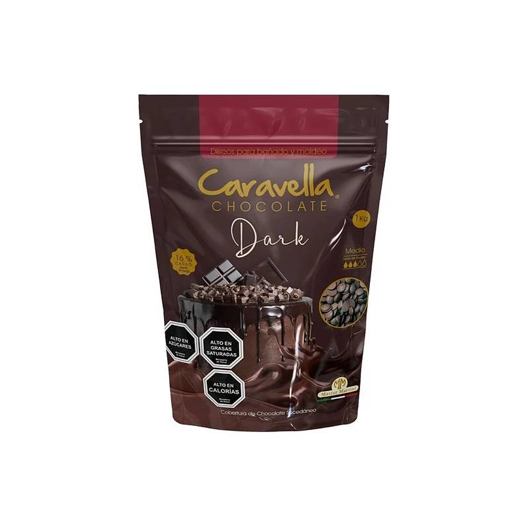 Cobertura Caravella Dark 1kg 1